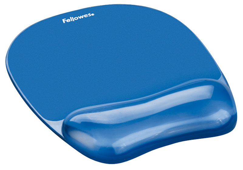 Podkładka pod mysz i nadgarstek Fellowes Cristal - niebieska